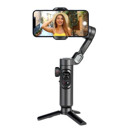 AOCHUAN 3-Axis Handheld Gimbal Stabilizer for Smartphone with Fill Light for iPhone Android Face Tracking Vlog