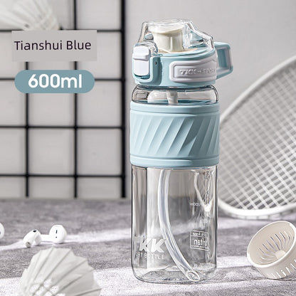 Sports Water Cup for Boys and Girls, Large Capacity, Summer Simple Design for Students, High Temperature Resistant Tritan Water Kettle