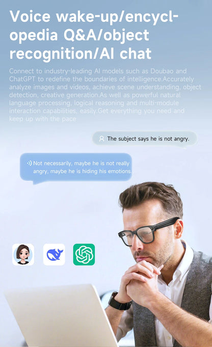 Xiaomi AI Smart Glasses 8-megapixel Camera Mini Camera Bluetooth Call Sunglasses Shooting Audio Listening Music Camera Glasses