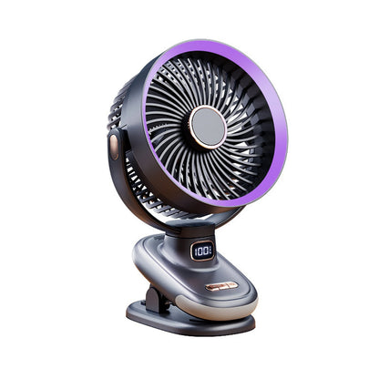 Mini Clip Fan Mute 10000mAh Rechargeable Mini Desk Fan  Adjustable Clip-on Fan Table Wireless Fan for Home Room