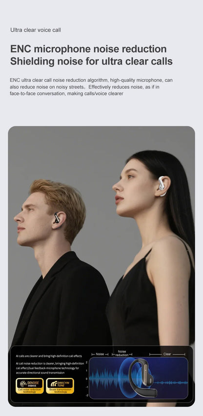 Xiaomi Smart AI Translation Headset Stereo Sound Semi-in-ear Air Conduction True Wireless Sports Long-lasting Bluetooth Headset