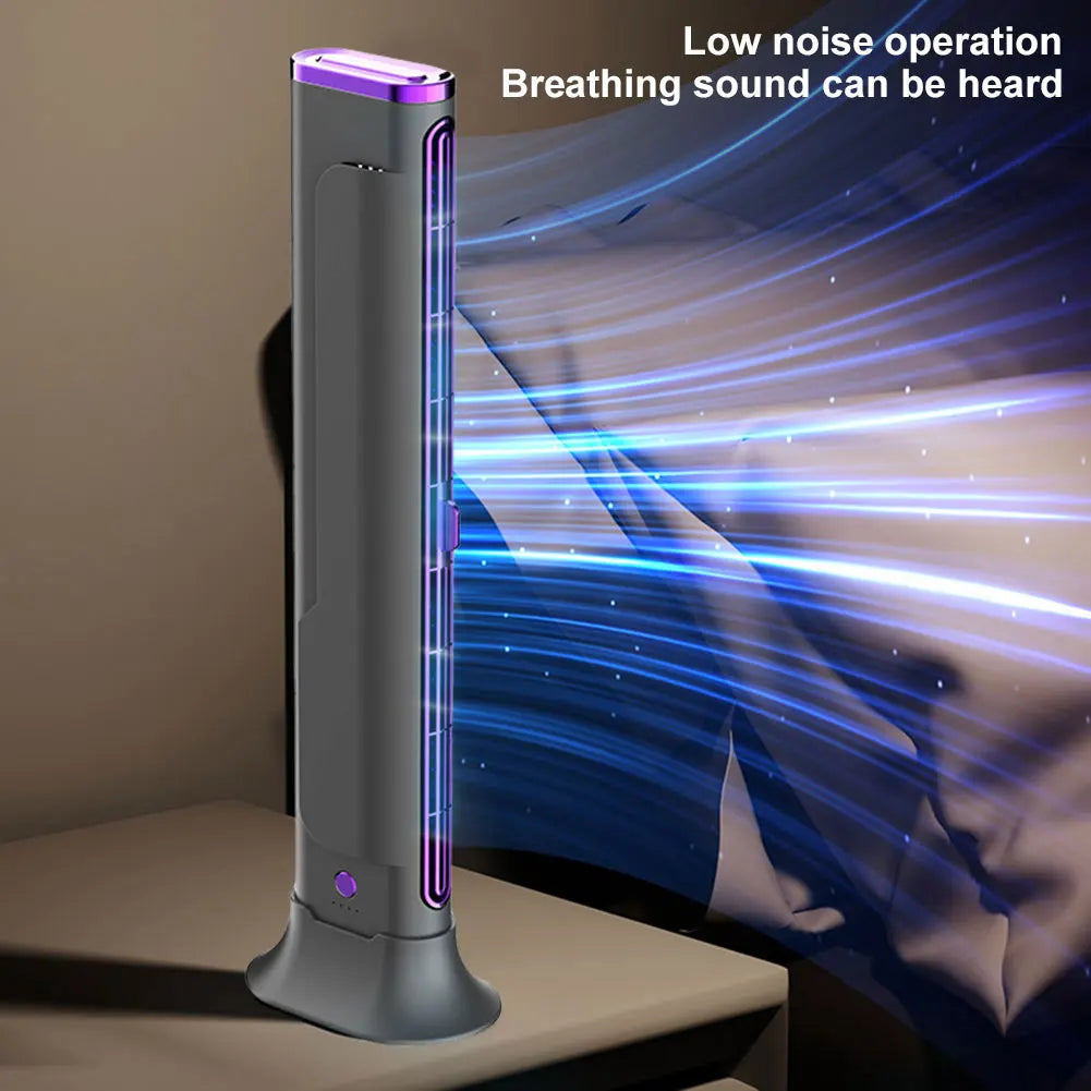 Bladeless Fan Adjustable Vents Air Condition Fan Space-Saving for Bedroom Home Office Room