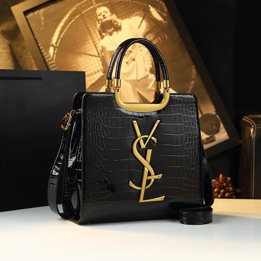 High-grade light luxury handbag New Autumn and Winter fashion Tote bag women's crocodile print single shoulder crossbodybag