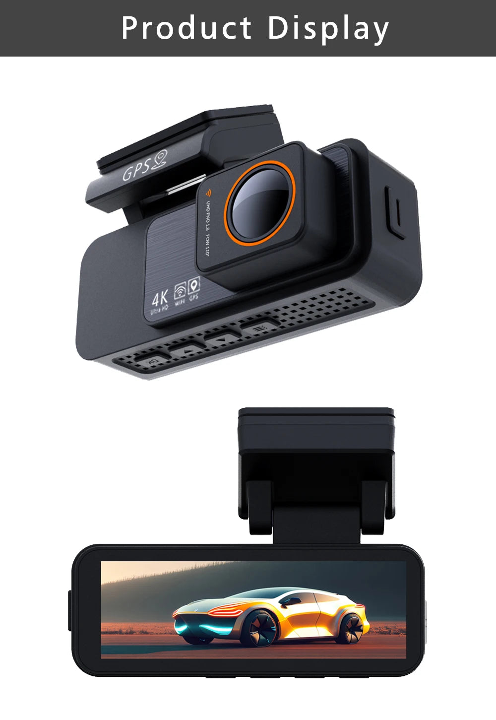 4K Dash Cam WIFI GPS Car DVR 2.5K Rear Camera Video Drive Recorder Dashcam Register Mini Black Box 24H Monitoring Night Vision