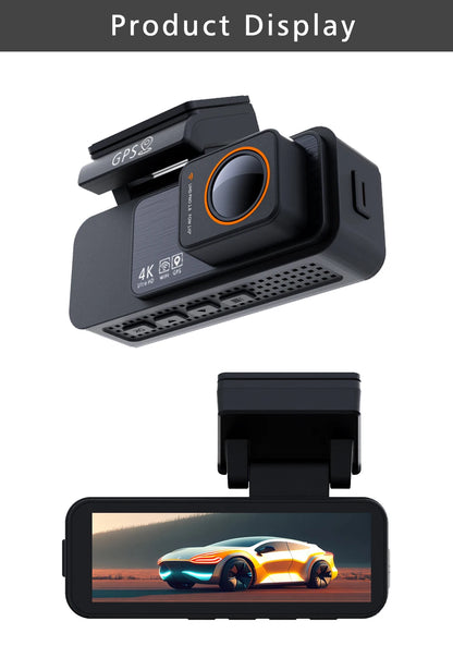 4K Dash Cam WIFI GPS Car DVR 2.5K Rear Camera Video Drive Recorder Dashcam Register Mini Black Box 24H Monitoring Night Vision