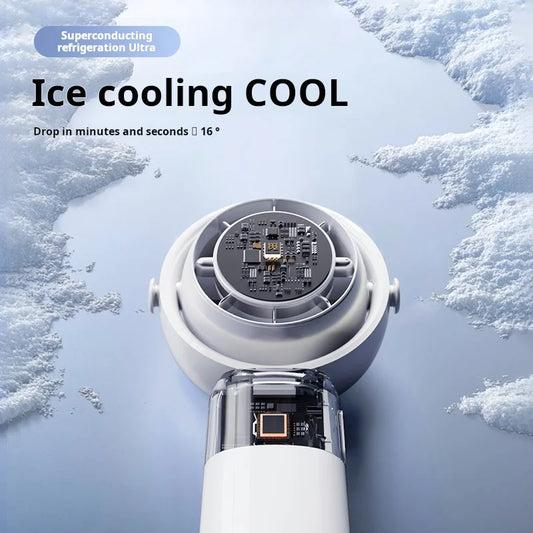 Handheld Fan High Speed Fan Handheld Outdoor Portable Fan Rechargeable Model Digital Life Display Model Strong Wind Long Battery