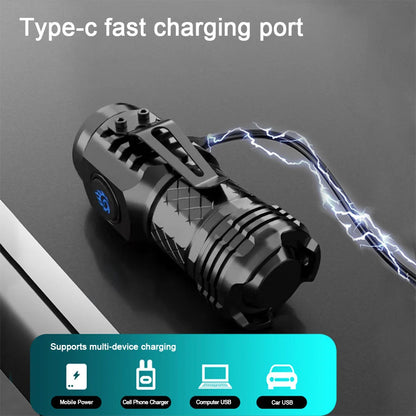 High Power LED Flashlight Torch 20W Ultra Powerful LED Flashlight USB Rechargeable LED Tactical Flashlights for Hiking Exploring