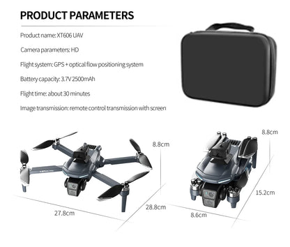 XIAOMI NEW XT606 GPS Drone 8K HD Professional dual camera 5G WIFI FPV Obstacle Avoidance Brushless RC Quadcopter Drone toy MIJIA