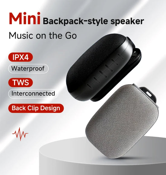 BB Machine Speaker, Portable Wireless Mini Cloth-Covered Waterproof Back Clip Audio