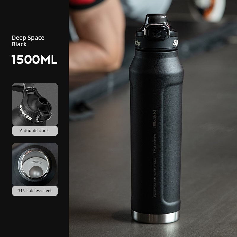 Japanese Style New Vacuum Cup Large Capacity Cold Cup SUS316 Stainless Steel Outdoor Sports  Water Cup Portable Student