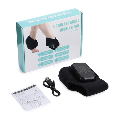 Foot Massager Hot Compresses Vibration Massager Ankle Protection Strap USB Foot and Ankle Joint Protection Fatigue Relieve