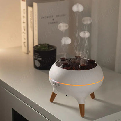 Dynamic Jellyfish Air Humidifier Essential Oil Diffuser with Colorful Night Lights Aromatherapy Diffuser for Home Bedroom Office