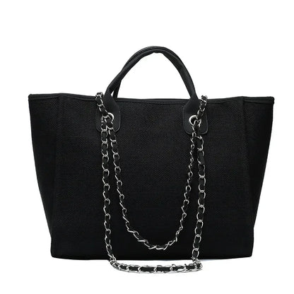Fashion Make Up Designer Big Women's New Korean Fashion Casual Large Capacity Shoulder Crossbody Chain Tote Bag