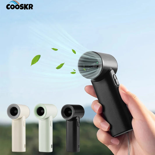 Portable Mini Fan Turbo Handheld Fan 5 Wind Speeds USB Rechargeable Personal Fan HandHeld Small Pocket Fan for Outdoor Travel