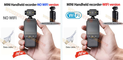 1080P Handheld Sports Pocket Camera HD Display 180° Rotatable WiFi Wireless Video Recorder Built-in Fill Light Motion Camera