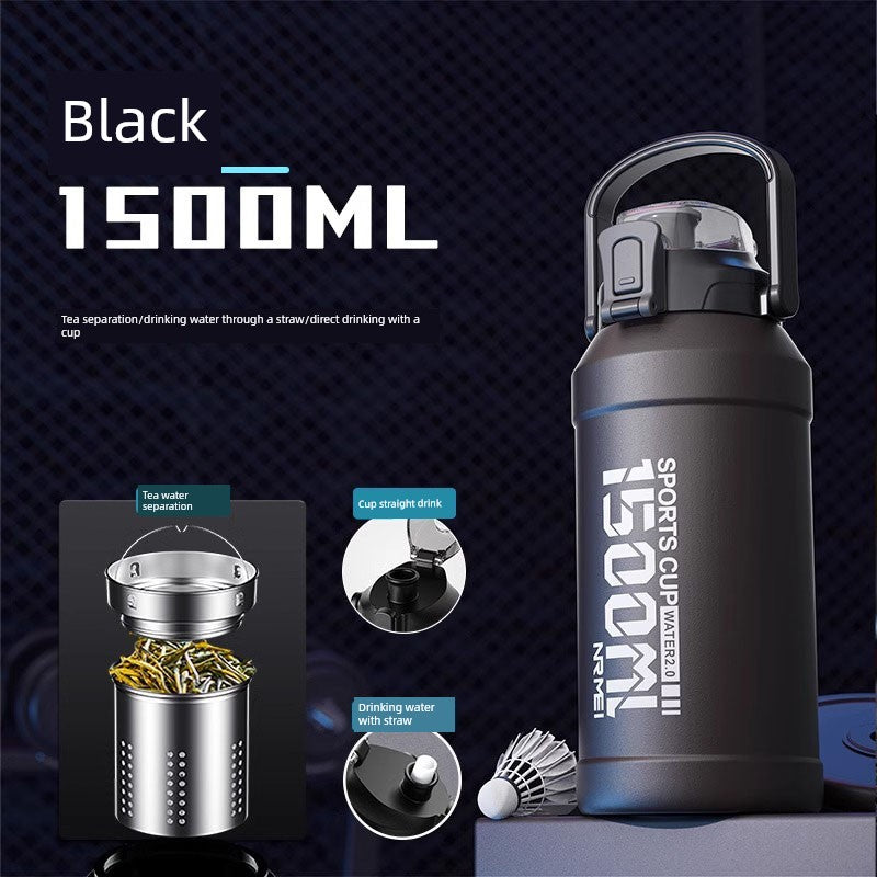 Japanese Style New Vacuum Cup Large Capacity Cold Cup SUS316 Stainless Steel Outdoor Sports  Water Cup Portable Student