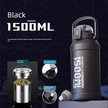 Japanese Style New Vacuum Cup Large Capacity Cold Cup SUS316 Stainless Steel Outdoor Sports  Water Cup Portable Student