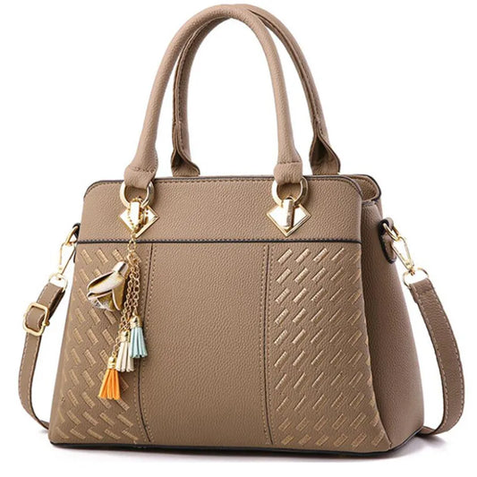 Gusure Luxury Handbag Women Crossbody Bag with Tassel hanging Large Capacity Female Shoulder Bags Embroidery Tote bag