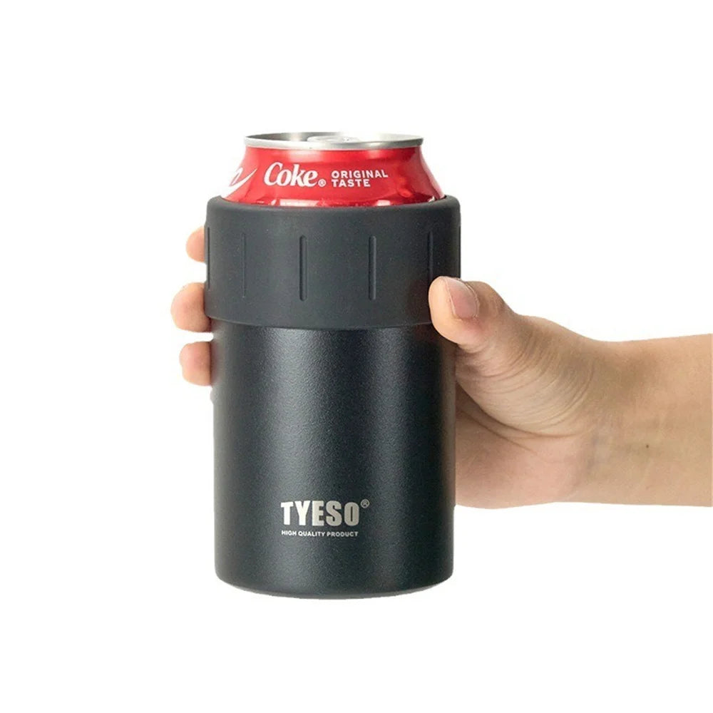 TYESO 12/18oz Stainless Steel Insulated Beer Bottle & Can Cooler Coke beer mug Keep Warm/Cold Double Wall Beverage Cooler Cup