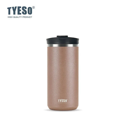 Tyeso French Press Thermoses Travel Mug 304 Stainless Steel Portable Cold Brew Coffee Maker Tea Infuser Double-Wall Insulated