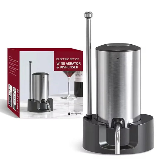 Intelligent Electric Wine Aerator and Dispenser with TYPE-C Rechargeable Function - Stylish Tool for Perfect Wine Pouring