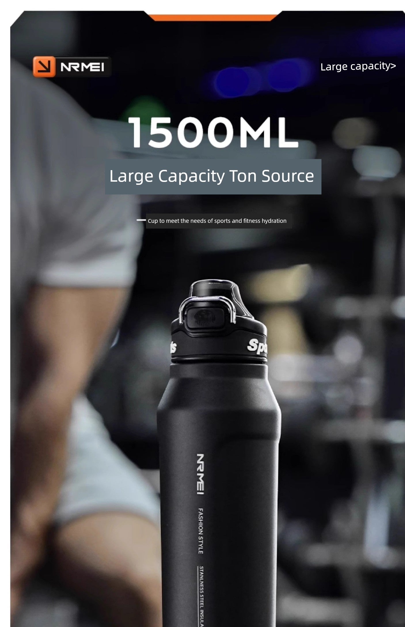 Japanese Style New Vacuum Cup Large Capacity Cold Cup SUS316 Stainless Steel Outdoor Sports  Water Cup Portable Student