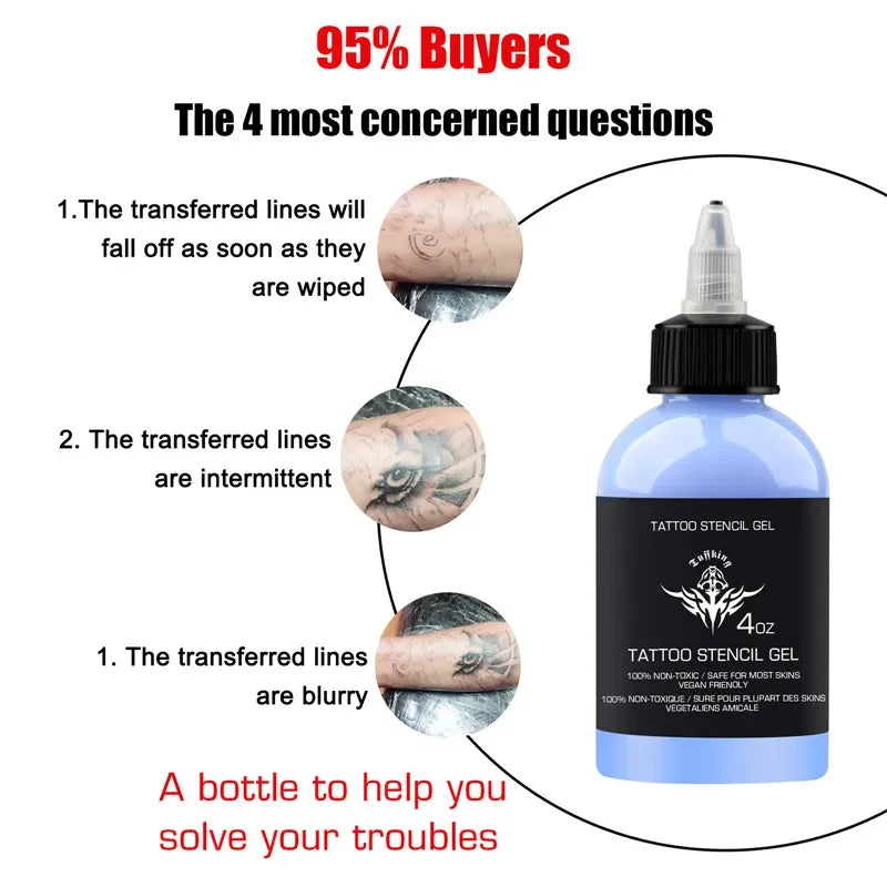 30/120ML Professional Tattoo Stencil Magic Gel Thermal Copier Tattoo Transfer Stuff Solution Cream Tattoo Ink Set