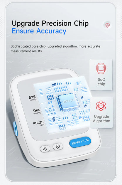 Yongrow Portable Digital Upper Arm Blood Pressure Monitor Measurement Tool Tonometer Sphygmomanometer