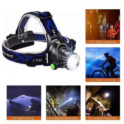 Powerful LED Induction Headlamp USB/DC Rechargeable Headlight Aluminium Alloy Outdoor Waterproof Head Lamp High Lumen Head Torch
