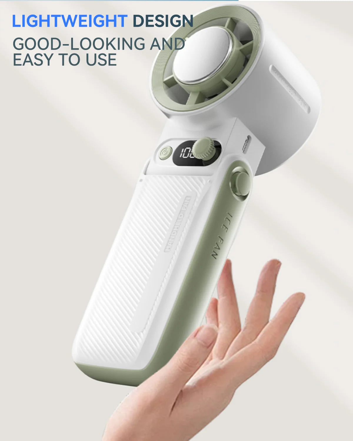 Portable Mini Refrigeration Handheld Fan 199 Speed Stylish Manual Adjustable fan USB rechargeable fan