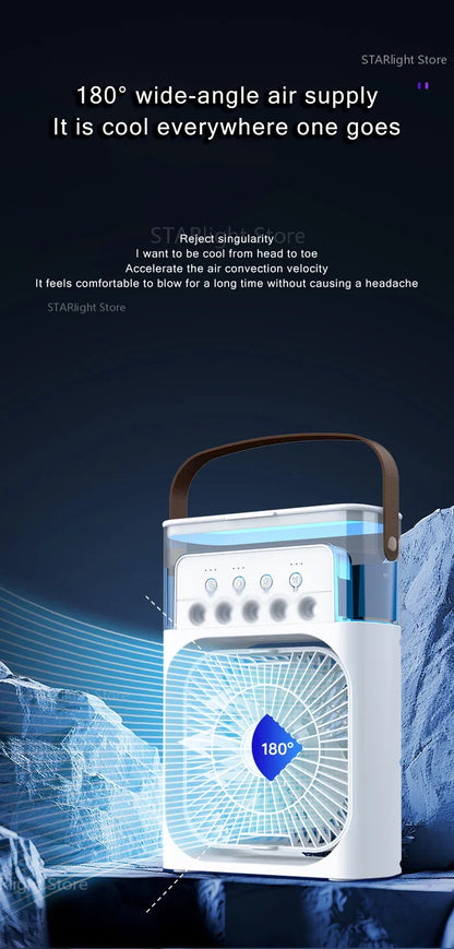 Xiaomi MIJIA 3-in-1 Portable Air Conditioners Fan With LED Night Light Household Mini Air Cooler For Office Home Adjustable Fan
