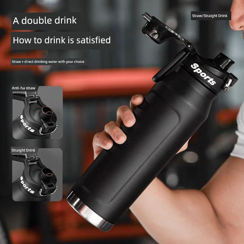 Japanese Style New Vacuum Cup Large Capacity Cold Cup SUS316 Stainless Steel Outdoor Sports  Water Cup Portable Student