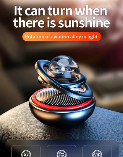 Car Air Freshener Solar Energy Air Purifier for Car Interior Autorotation Decoration Perfume Diffuser Interplanetary Suspension