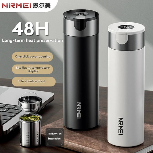 Thermos Water Bottle Insulation One Click Open Stainless Steel Vacumm Flask Office Cup Gift