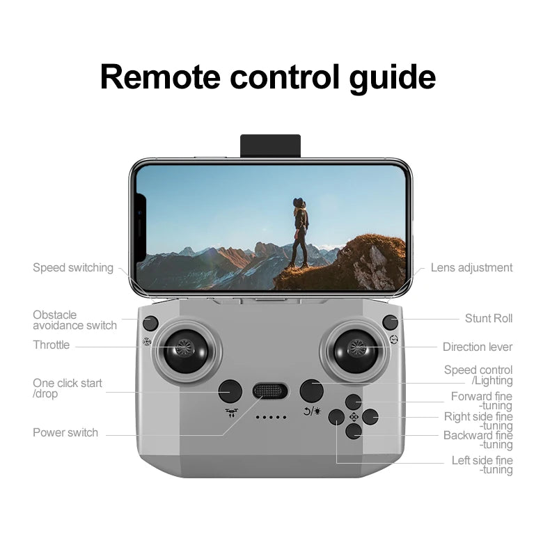 GT3 Drones Mini 8K HD Dual Camera Intelligent Obstacle Avoidances Aerial Photography Flyer Optical Flow Positioning Beginner UAV