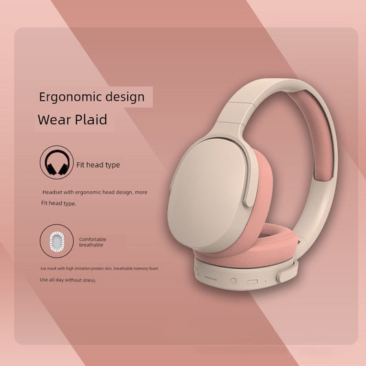2025 Hot-Selling Headset Wireless Bluetooth Headset Foldable Dry-Reducing Low-Stress Full Ear Bag