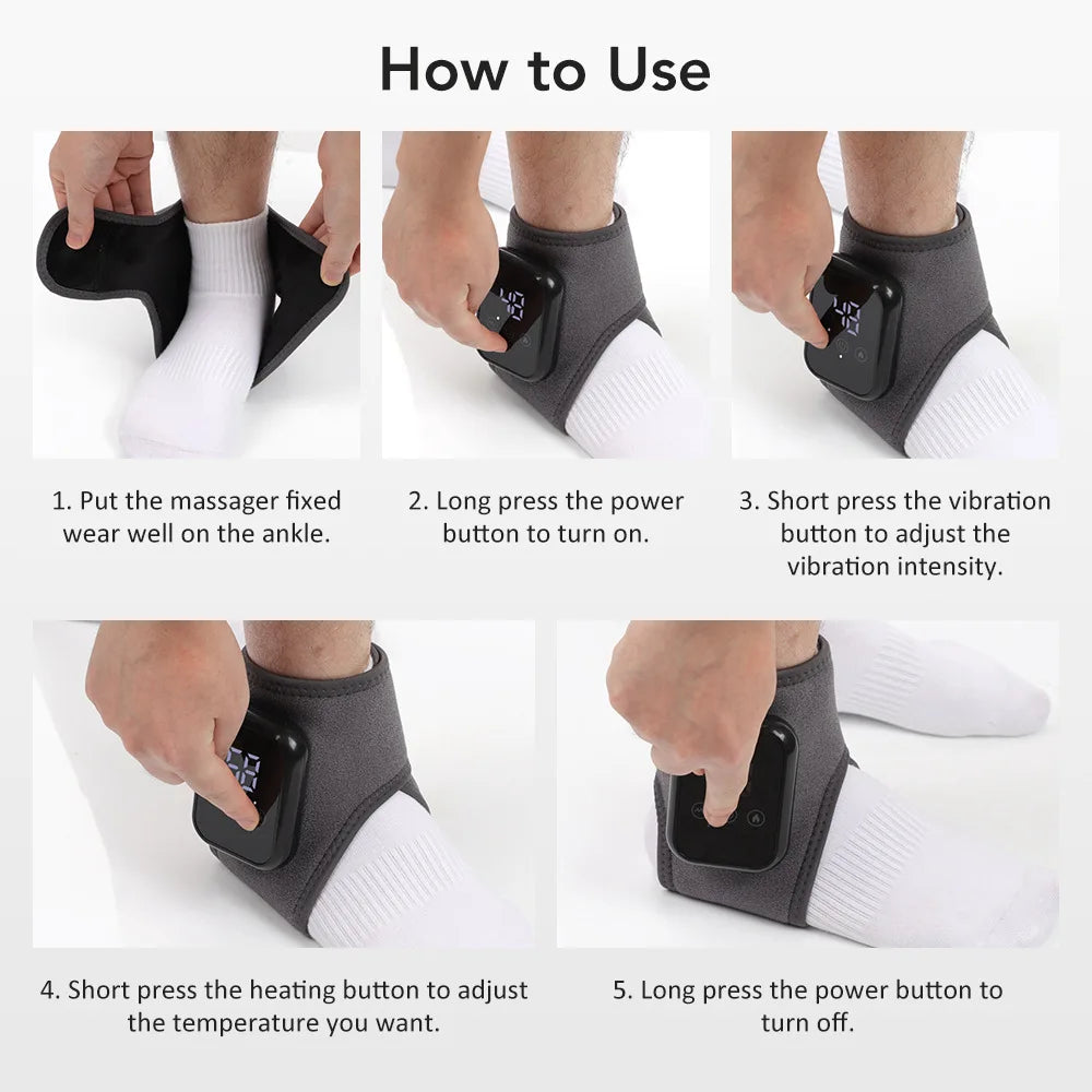 ChiJiaoDr Electric Heating Ankle Care Home Massager Foot Therapy Hot Compress Pain Relief Rehabilitation Protective Equipment