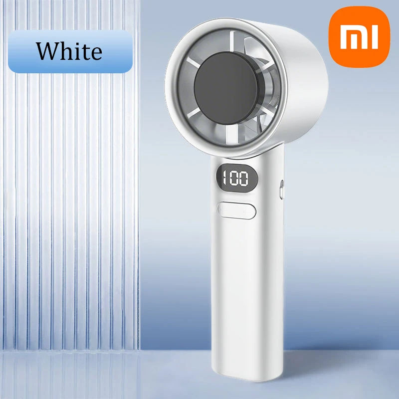 Xiaomi 3000mah Handheld Mini Fan Electric Hand Fans Ice Compress High-Speed Cooling USBRechargeable Portable LED Digital Display