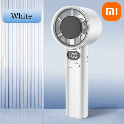 Xiaomi 3000mah Handheld Mini Fan Electric Hand Fans Ice Compress High-Speed Cooling USBRechargeable Portable LED Digital Display