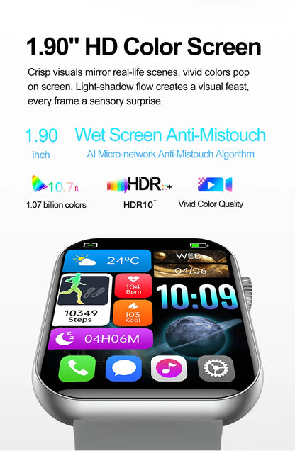 2025 New For XIAOMI Smart Watch Full Touch Screen Bluetooth Call Heart Rate Waterproof Watches Sports Bracelet Smartwatch Women