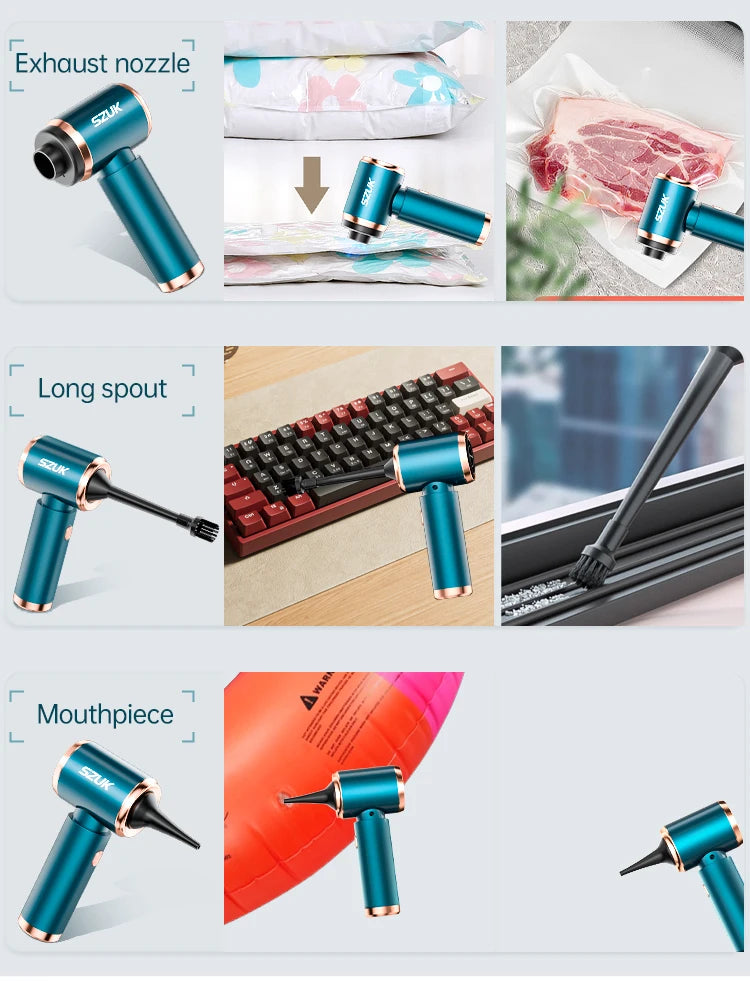 SZUK Car Vacuum Cleaner Strong Suction Wireless Portable Cleaning Machine Handheld Mini Vacuum Cleaner for Car Home and Keyboard
