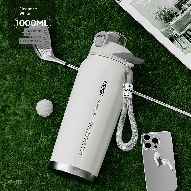 Japanese Style New Vacuum Cup Large Capacity Cold Cup SUS316 Stainless Steel Outdoor Sports  Water Cup Portable Student