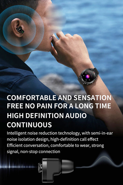 2024 TWS 2-in-1 Bluetooth Earphones  Smart Watch Bluetooth Call GPS Motion Trajectory HIFI 9D Sound Quality  Smartwatch