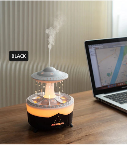 Rain Cloud Night Light Humidifier With Raining Water Drop Sound And 7 Color Led Light Essential Oil Diffuser Aromatherapy