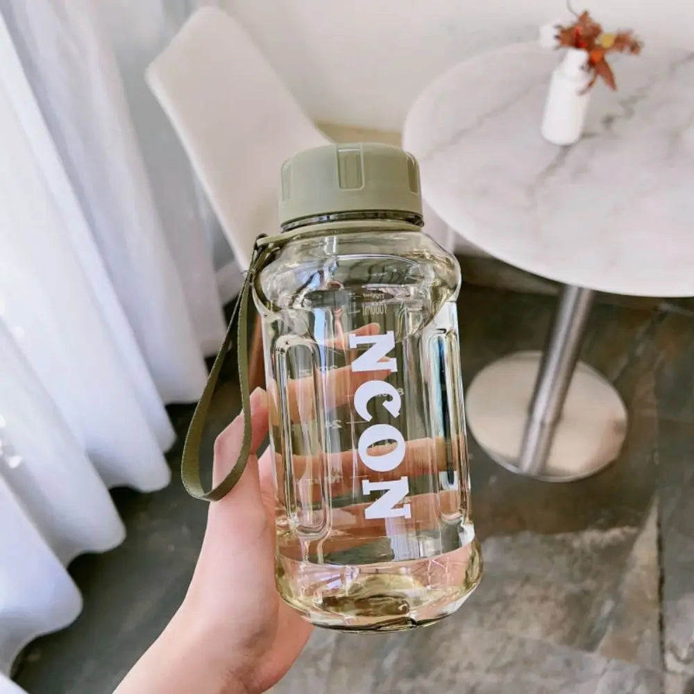 850/1100/1300ml Clear Water Bottle Portable Leakproof Large Capacity Travel Kettle Lightweight Water Jugs