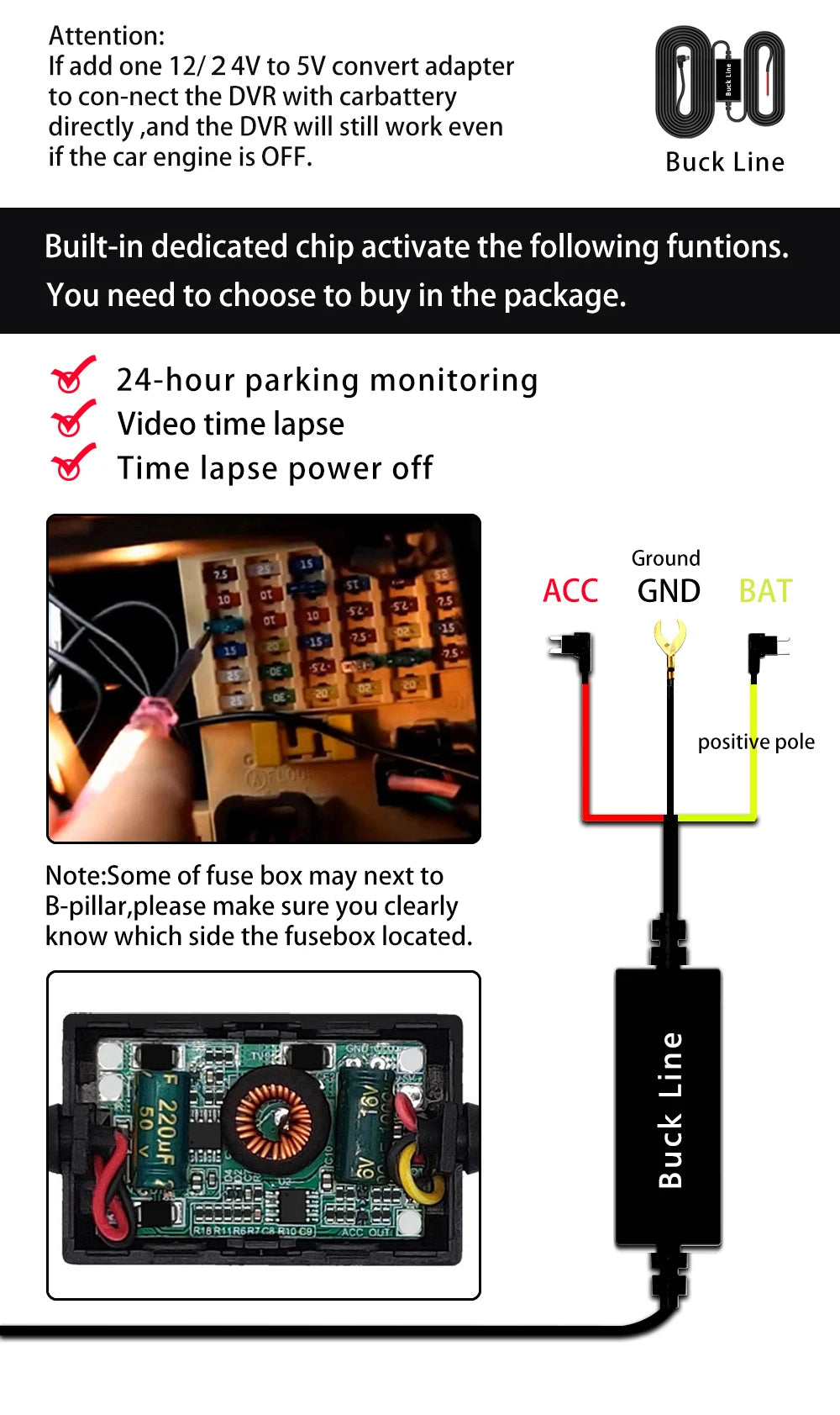 4K Dash Cam WIFI GPS Car DVR 2.5K Rear Camera Video Drive Recorder Dashcam Register Mini Black Box 24H Monitoring Night Vision