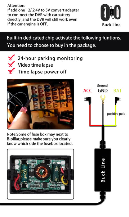 4K Dash Cam WIFI GPS Car DVR 2.5K Rear Camera Video Drive Recorder Dashcam Register Mini Black Box 24H Monitoring Night Vision