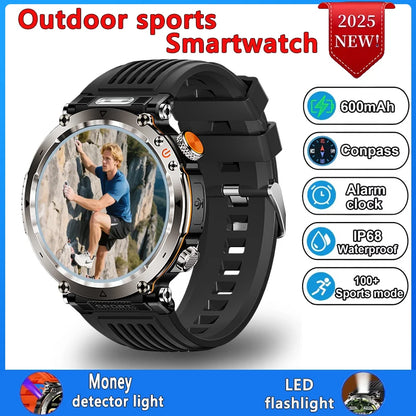 Smart Watch HT30 Bluetooth Call Men Outdoor Sports Fitness Compass Heart Rate Health Monitoring 600mAh Large Battery Smartwatch