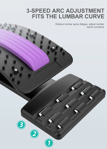 Back Stretcher Multi-Level Adjustable Massager Waist Neck Fitness Lumbar Cervical Spine Cervical Spine Support Massager Lying
