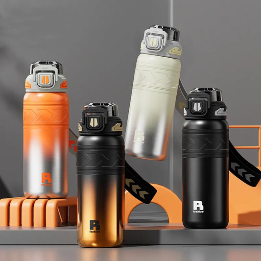 710ml High Quality Stainless Steel 316 Sport Vacuum Flask With Straw Portable Gym Fitness Outdoor Cycling Climb Thermal Bottle